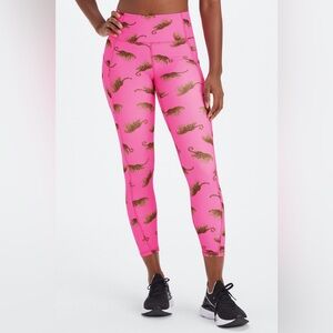 Fabletics Oasis High-Waisted 7/8 Leggings - Wild Hearts | Size XL (12-14)